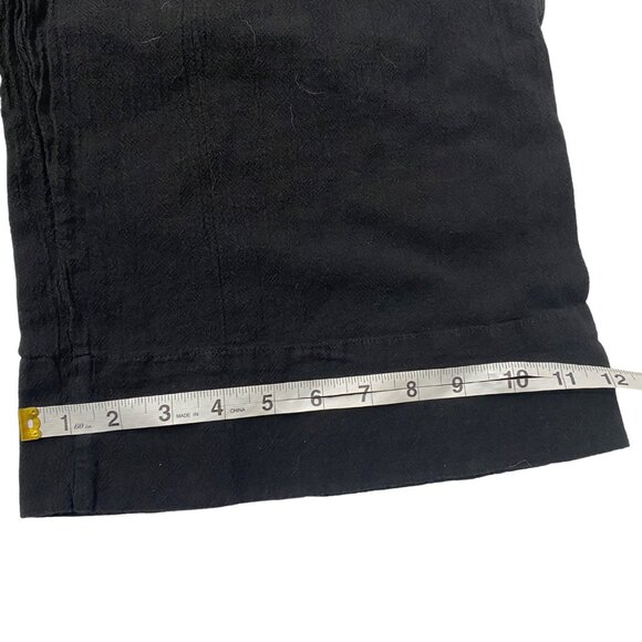 Oh My Gauze! Kate Black Wide Leg cropped pull on Pants size 2 Size L - Picture 9 of 9